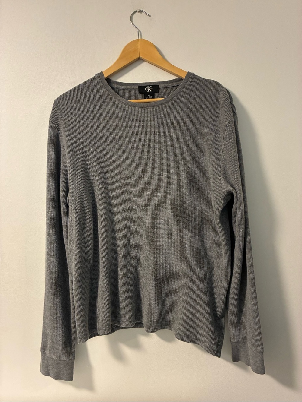 Calvin Klein Gray Thermal Long-Sleeve Shirt